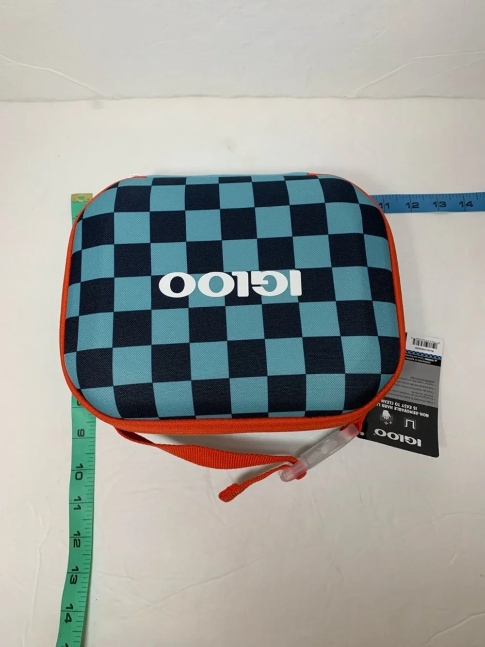 Igloo Hard Liner Storage Lunchbox Bag  6 Cans Checker Blue NWT